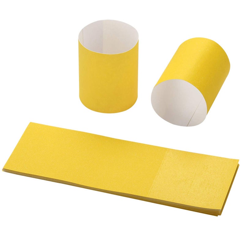 Gmark Paper Napkin Band Box of 500, Paper napkin rings self adhesive (Yellow) GM1108A - Image 1